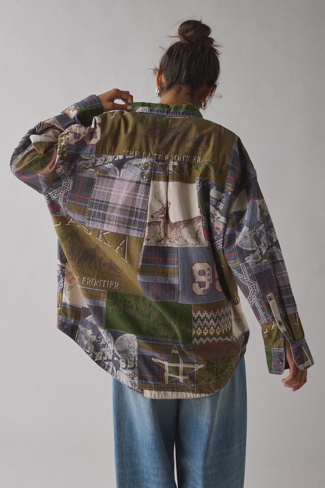 BDG Cowboy Dan Patchwork Oversized Button-Down Shirt #2
