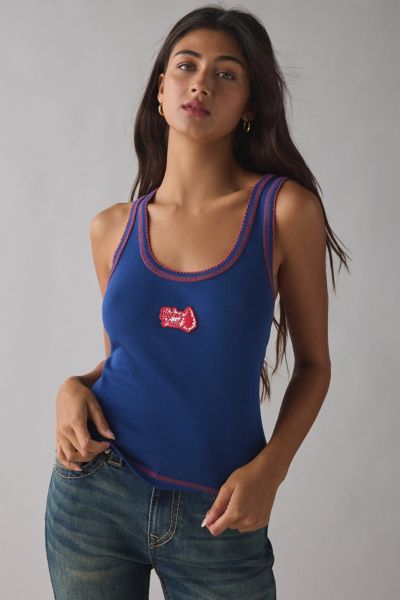 Urban Outfitters Yukon Trail Icon Applique Graphic Tank Top In Blue, Women's At  In Blue