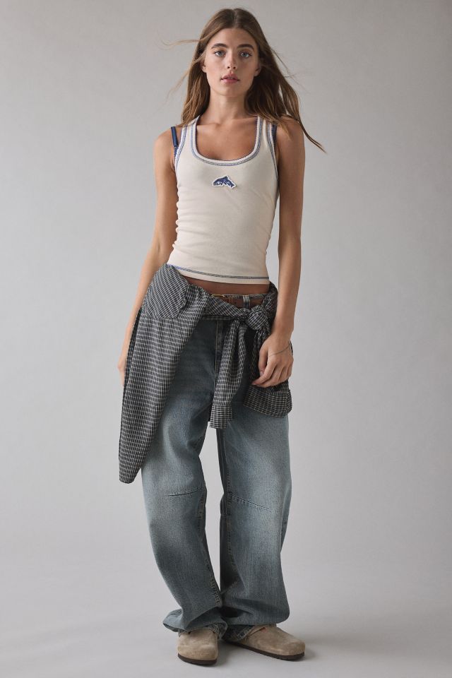 Trout Fish Icon Applique Graphic Tank Top