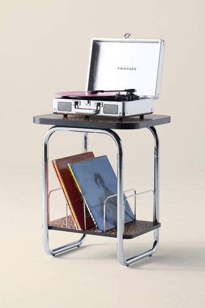 Boden Chrome Record Storage Media Table