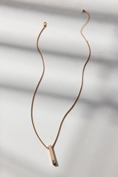 Bar Pendant Waterproof Necklace