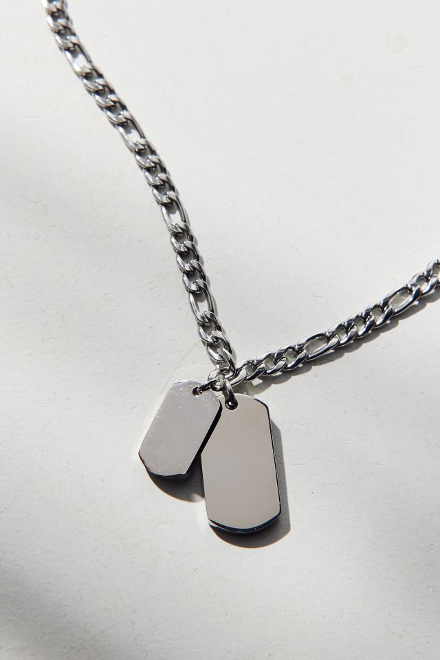 Collier Imperméable avec Pendentif Double Plaque #1