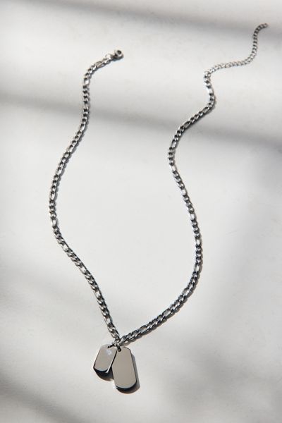 Double Tag Pendant Waterproof Necklace