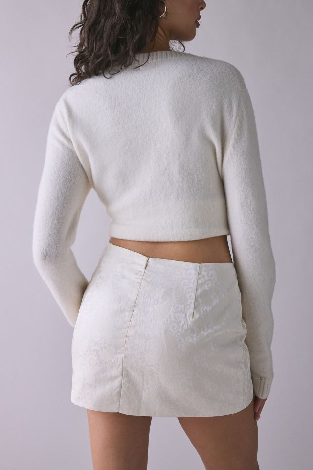 Glamorous Floral Brocade Low-Rise Mini Skirt #2