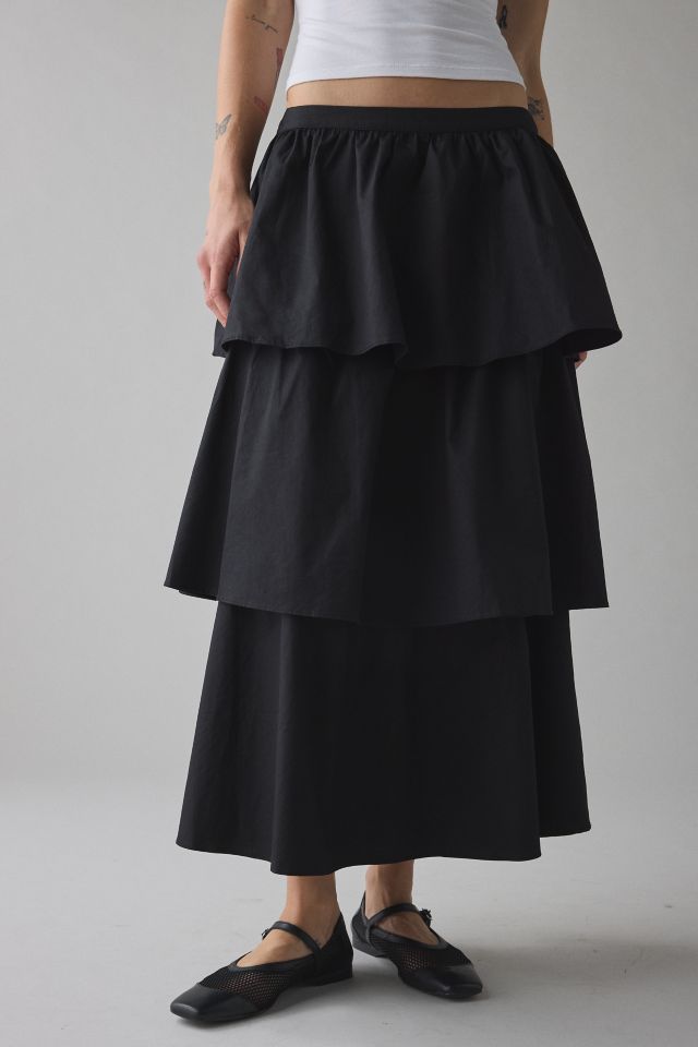 Glamorous Cotton Ruffle Tiered Maxi Skirt #1