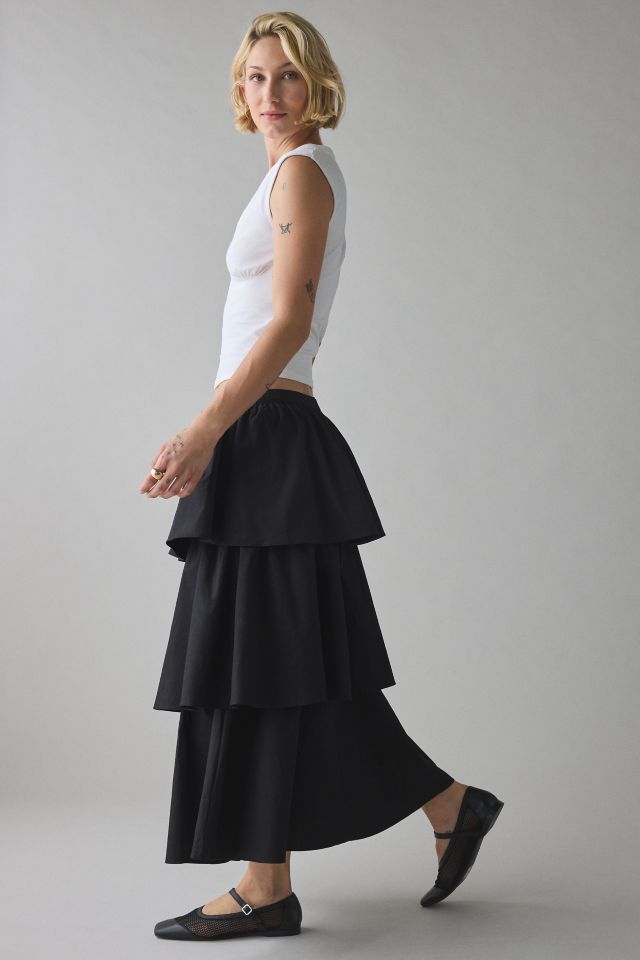 Glamorous Cotton Ruffle Tiered Maxi Skirt #2