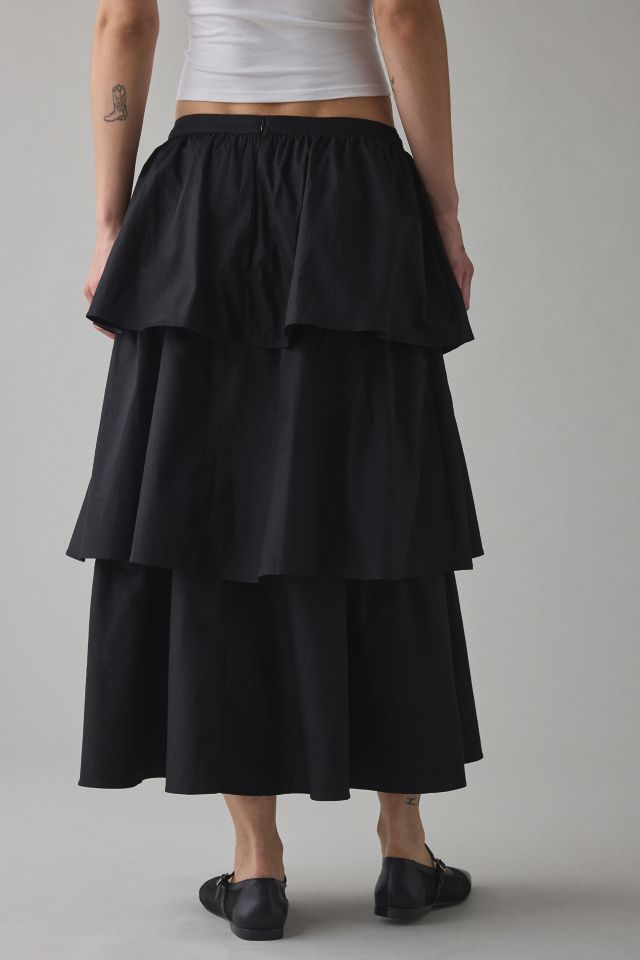 Glamorous Cotton Ruffle Tiered Maxi Skirt #3