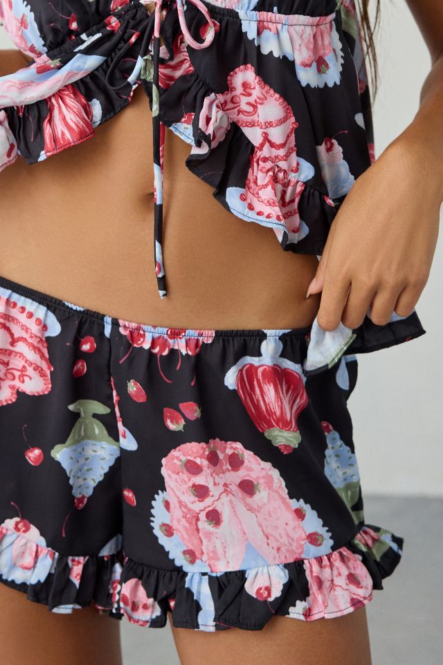 Out From Under Daydream Satin Flyaway Cami + Micro Short PJ Set #1