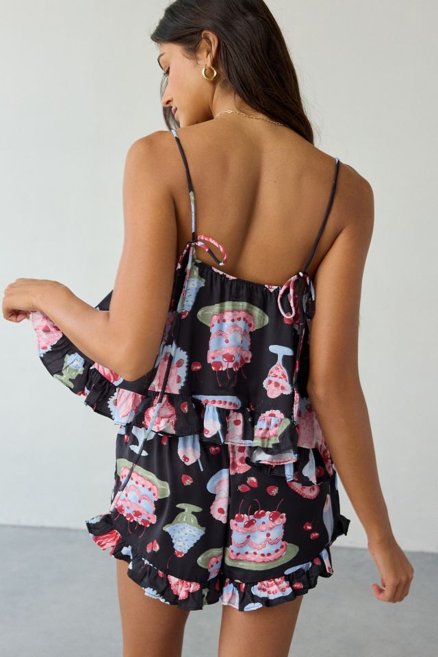 Out From Under Daydream Satin Flyaway Cami + Micro Short PJ Set #3