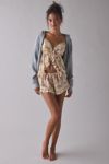 Out From Under Daydream Satin Flyaway Cami + Micro Short PJ Set