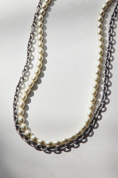 Double Strand Pearl Wallet Chain