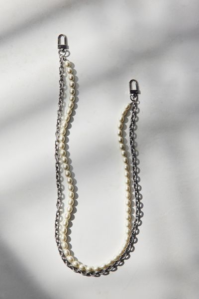 Double Strand Pearl Wallet Chain