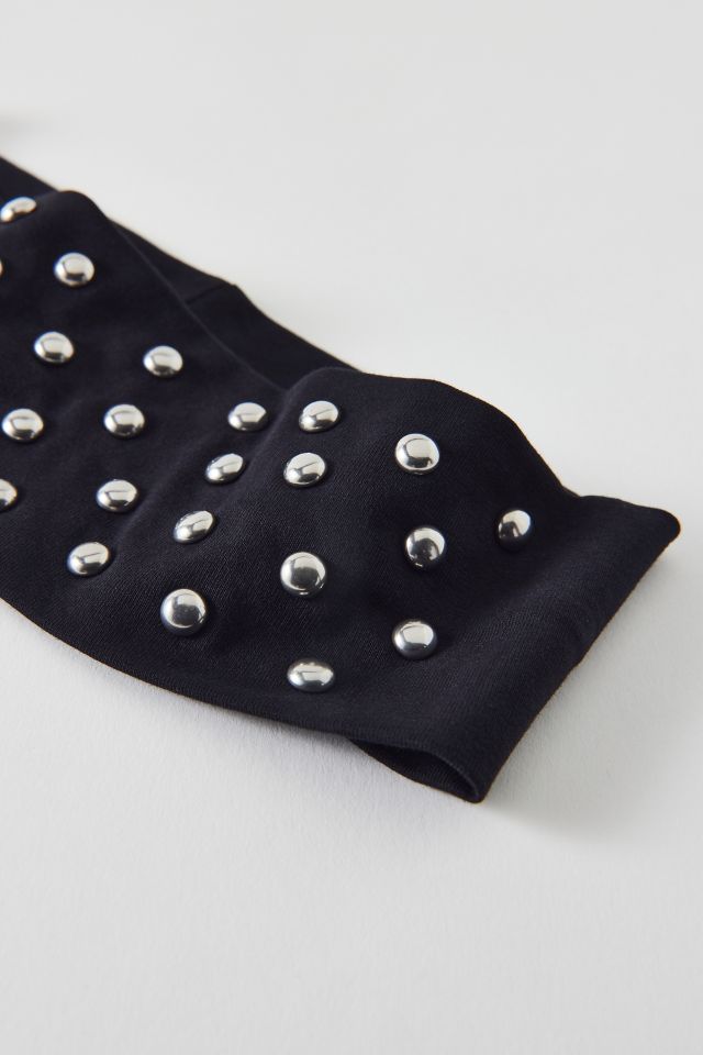 Dome Stud Embellished Soft Headband #1