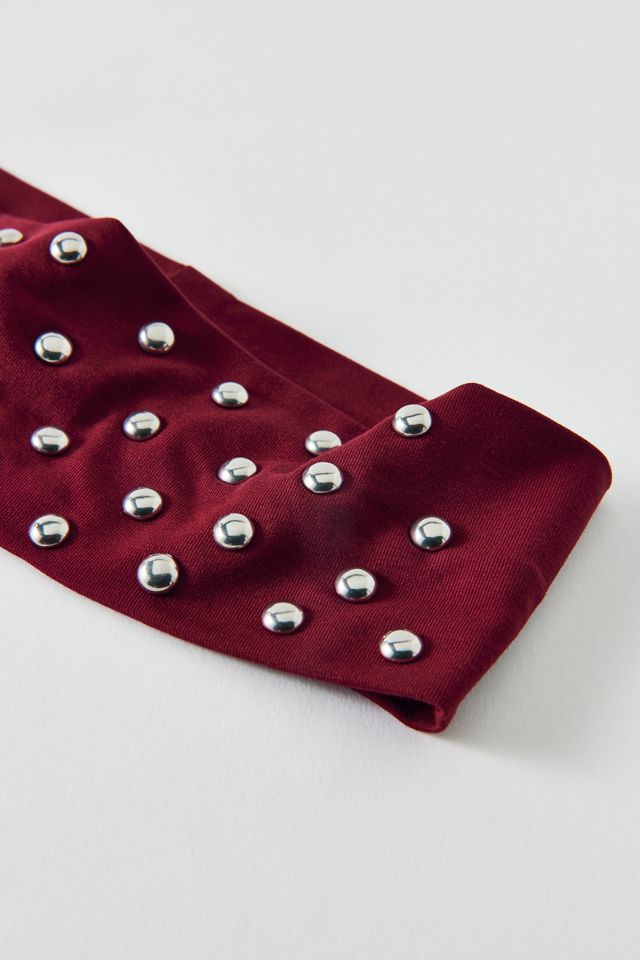 Dome Stud Embellished Soft Headband #1