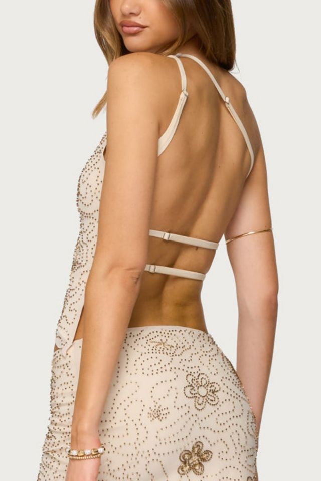 Edikted Astrid Beaded Backless One Shoulder Top #2