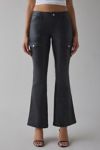 BDG Brigid Faux Leather Ultra Low-Rise Bootcut Utility Pant