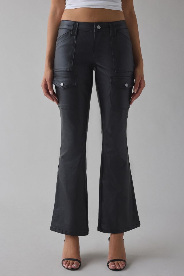 BDG Brigid Faux Leather Ultra Low-Rise Bootcut Utility Pant #1