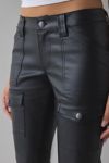 BDG Brigid Faux Leather Ultra Low-Rise Bootcut Utility Pant