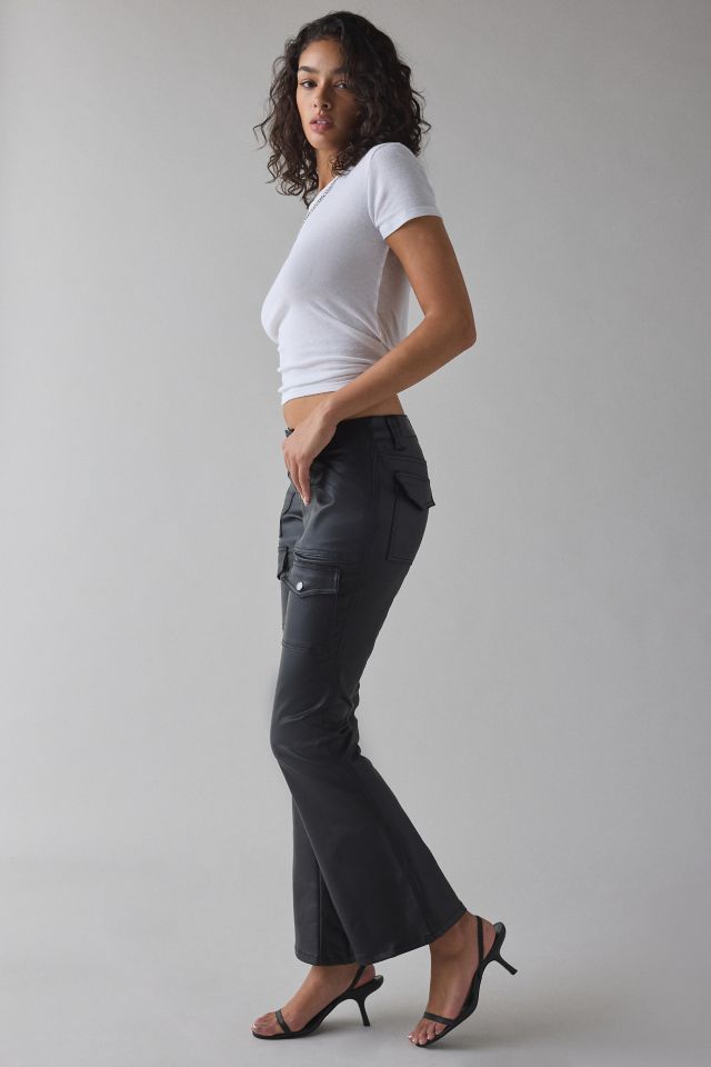 BDG Brigid Faux Leather Ultra Low-Rise Bootcut Utility Pant #3
