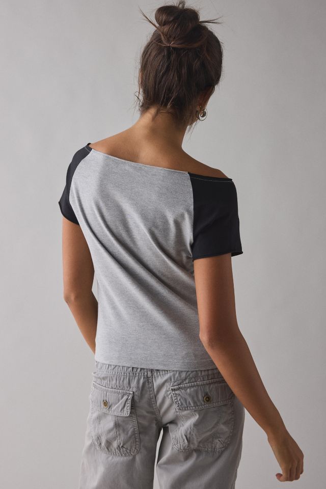 Spoilt ’99 Graphic Off-The-Shoulder Baby Tee #3