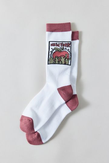 Keith Haring Big Apple NYC Crew Sock