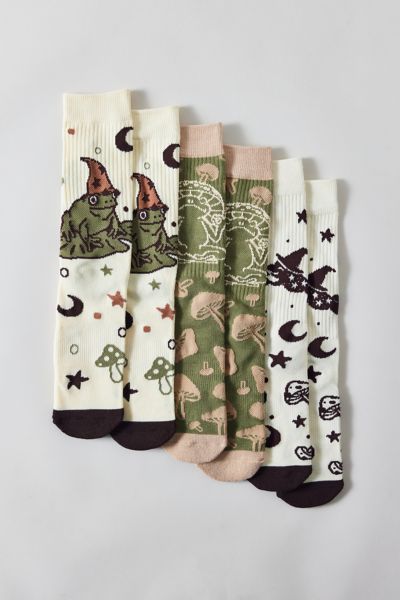 Mushroom Core Crew Sock 3-Pack