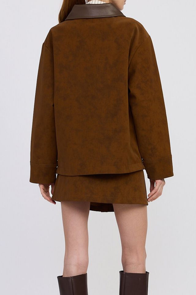 En Saison Eloise Faux Suede Chore Jacket #2