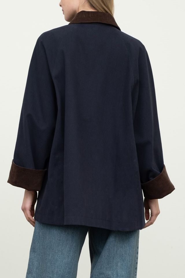 Moon River Corduroy Collar Oversized Barn Jacket #2