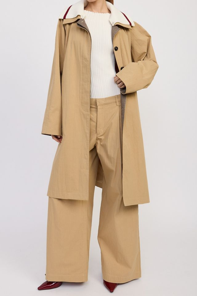 En Saison Marleigh Ribbed Collar Long Car Coat #2