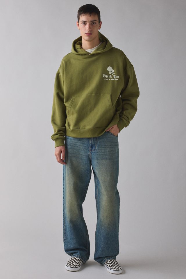 Market Studios Thank You Needlepoint Graphic Hoodie Sweatshirt #2