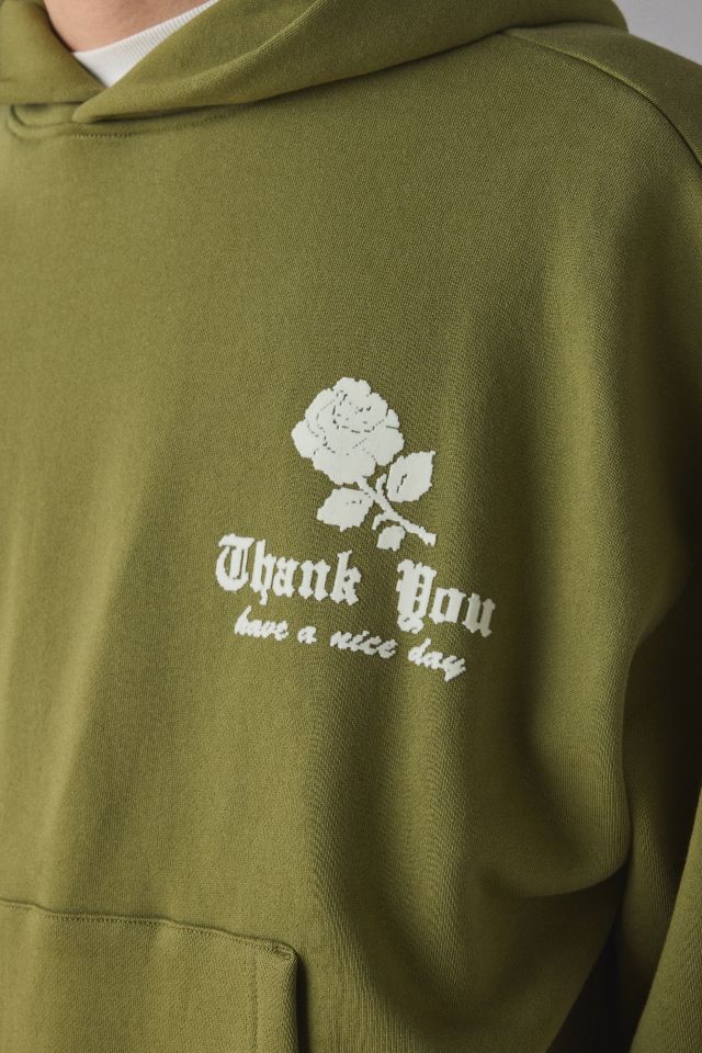 Market Studios Thank You Needlepoint Graphic Hoodie Sweatshirt #3