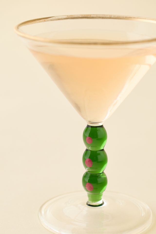 Olive Icon Martini Glass #1