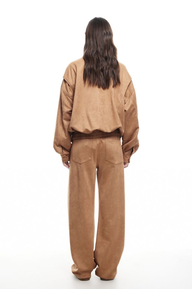 Lioness Kenny Oversized Faux Suede Bomber Jacket #2