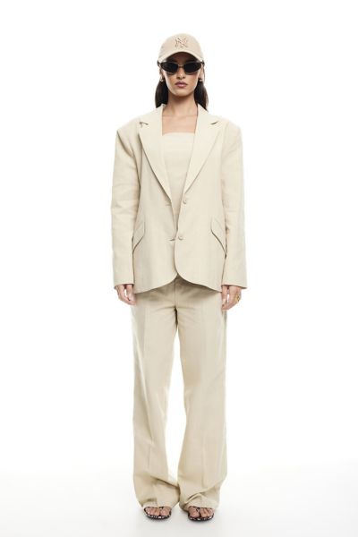 Lioness Serene Oversized Blazer Jacket In Deep Wheat, Women's At Urban Outfitters In Brown