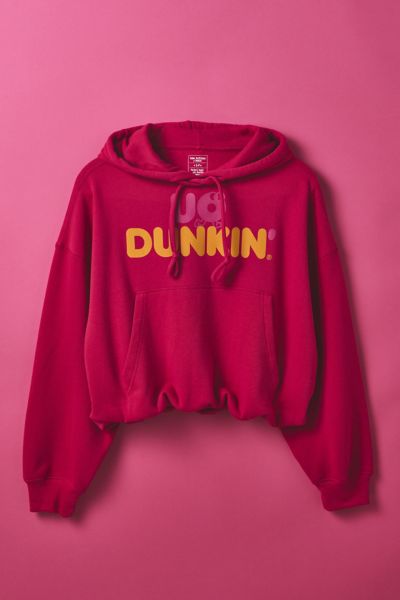 Urban Outfitters Dunkin' Uo Exclusive Graphic Bubble Hoodie Sweatshirt In Pink, Women's At  In Pink