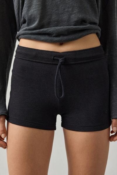 Out From Under Soft Serve Terry Mid-rise Micro Short In Black, Women's At Urban Outfitters In Black