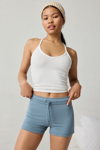 Out From Under Soft Serve Terry Mid-rise Micro Short In Grey, Women's At Urban Outfitters In Blue