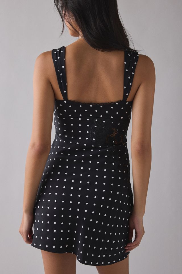 For Love & Lemons Robe Mini Glissante Claudia Asymétrique à Découpes #3