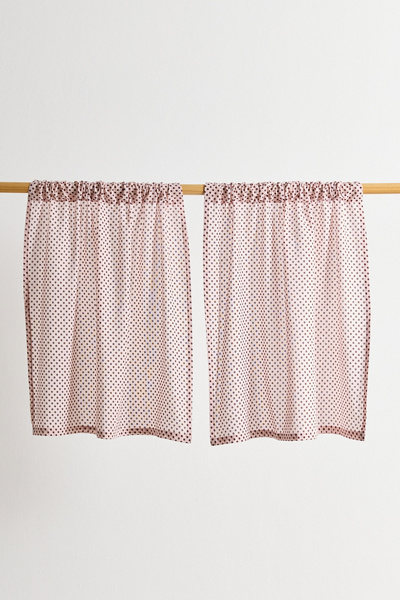 Lucy Polka Dot Patterned Café Curtain Set