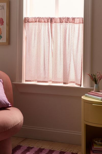 Lucy Polka Dot Patterned Café Curtain Set