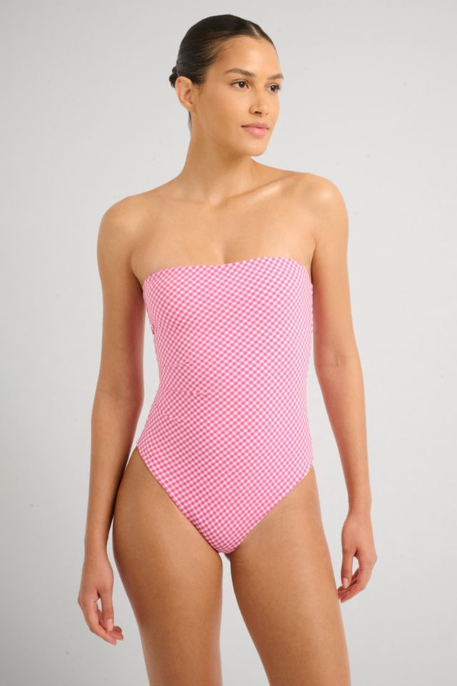 Onia Bardot Strapless One Piece Swimsuit #1