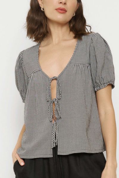 Whimsy + Row Birdie Tie-Front Top