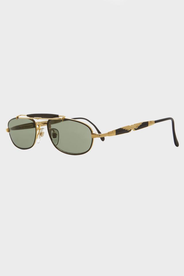 Vintage Rectangular Brow Bar Sunglasses #1
