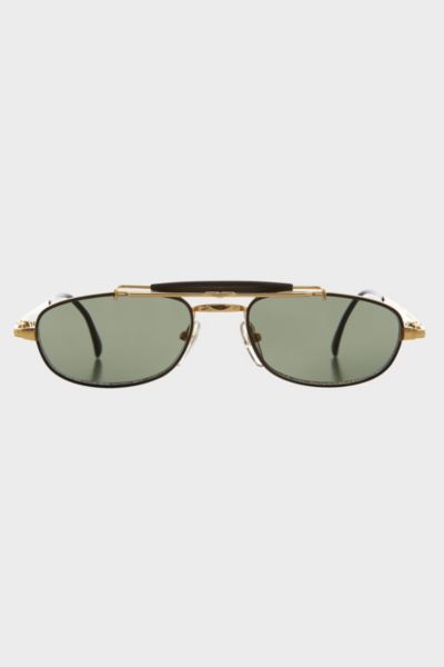 Vintage Rectangular Brow Bar Sunglasses