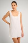 Onia Air Linen Scallop Shift Dress