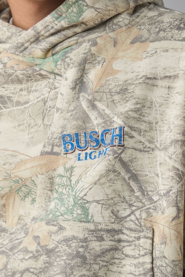 Busch Light Deer Graphic Camo Boxy Cropped Hoodie Sweatshirt #3