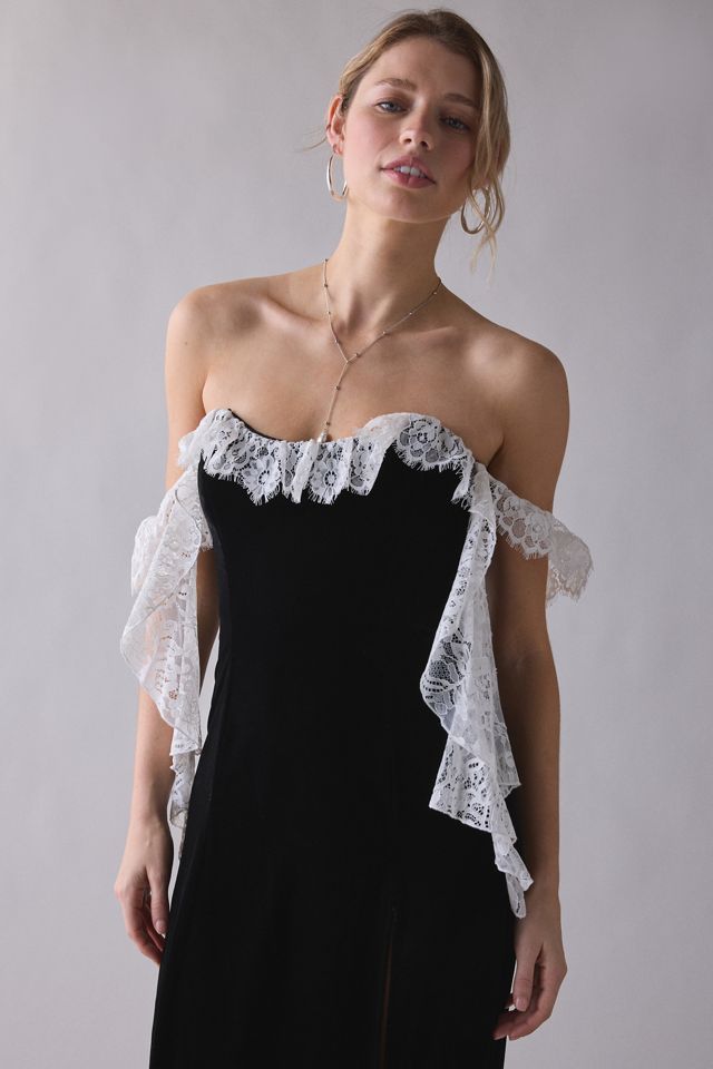For Love & Lemons La Vie En Bow Velvet Maxi Dress | Urban Outfitters