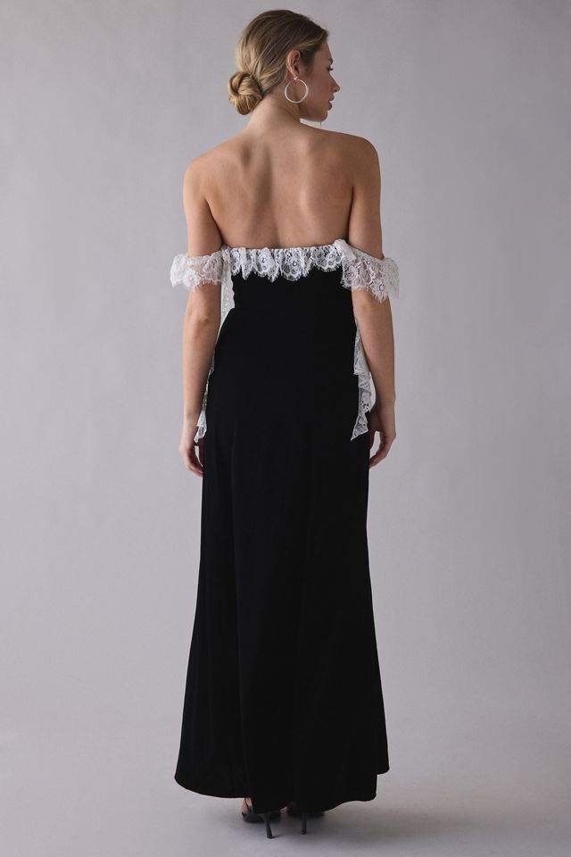 for love and lemons blue velvet dress Churchill main image 0