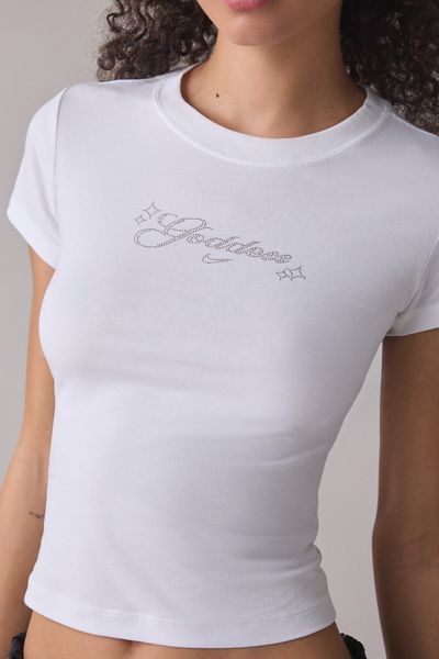 Nike Sportswear Chill Knit Embellished Graphic Slim Cropped Tee
