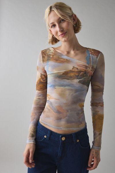 Kimchi Blue In The Dark Sheer Mesh Long Sleeve Top